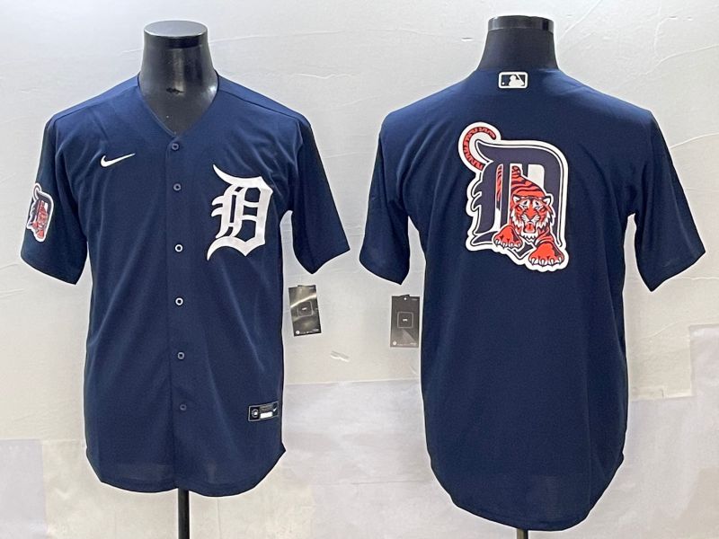 Men 2025 Detroit Tigers Blank Dark Blue Game Nike MLB Jersey style 12->detroit tigers->MLB Jersey